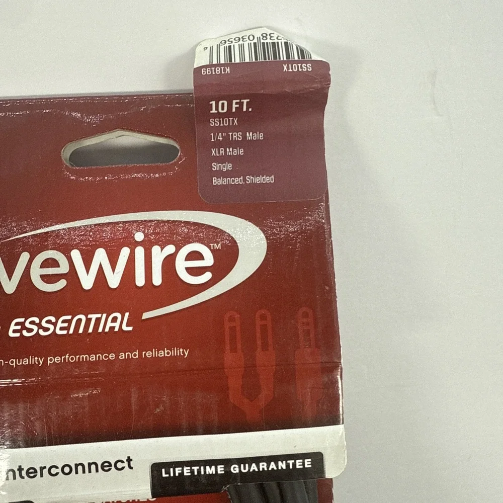 Livewire 10 ft Mic Cable 1/4